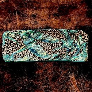 San Lorenzo leopard print and green reversible strapless bikini top